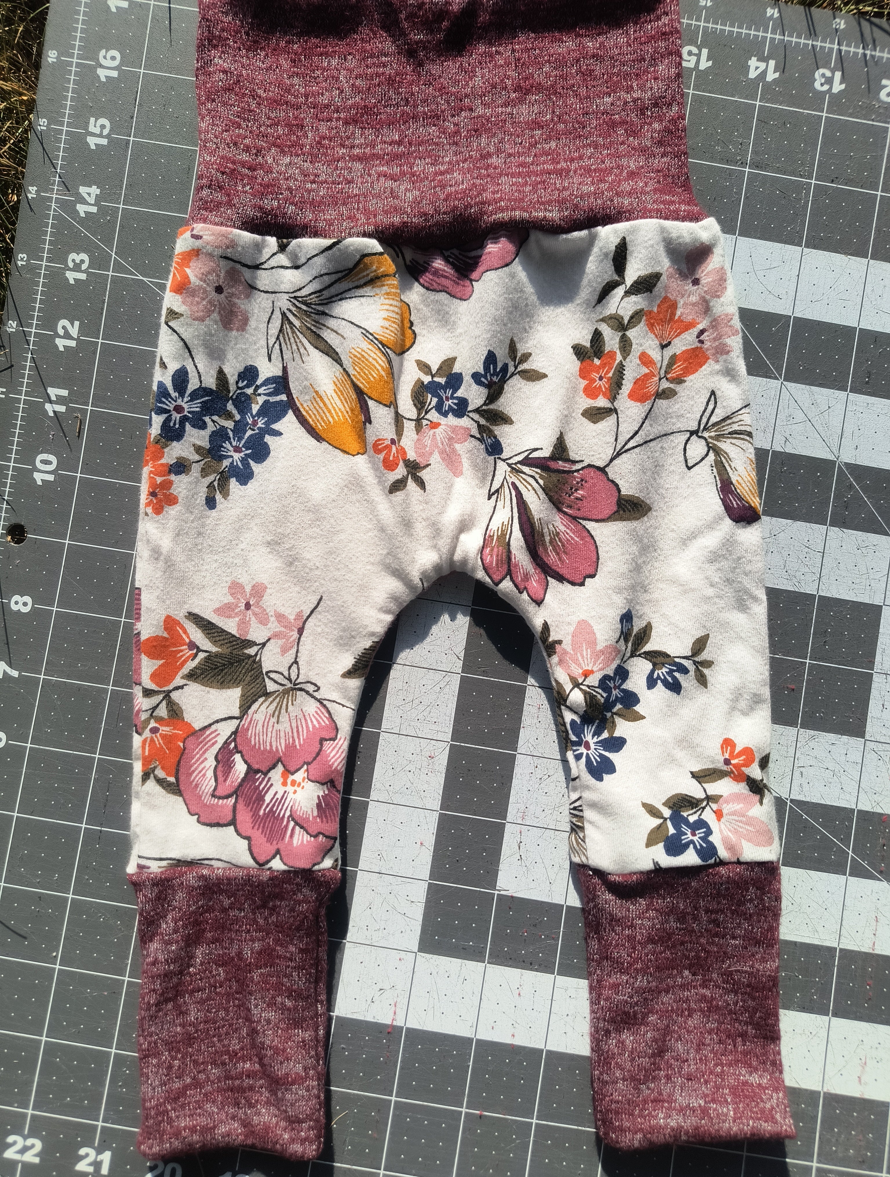 Handmade, Upcycled Harem style Baby Pants, 3-12 months