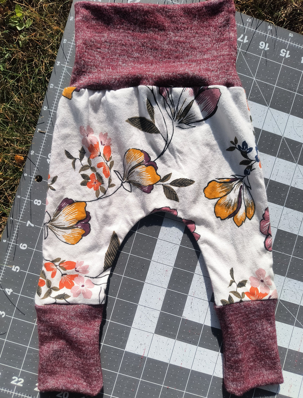 Handmade, Upcycled Harem style Baby Pants, 3-12 months