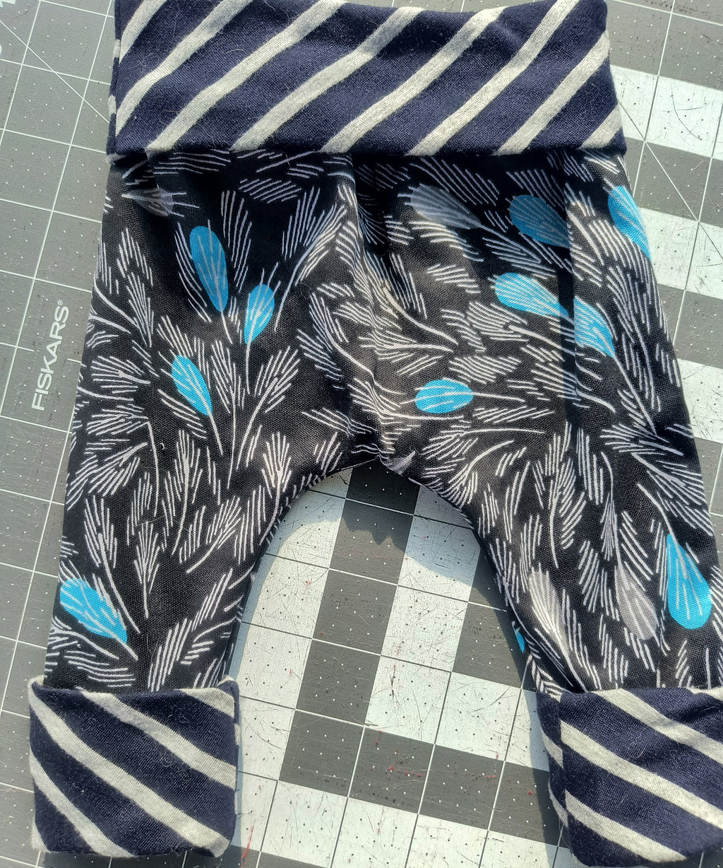 Handmade, Upcycled Harem style Baby Pants, 3-12 months
