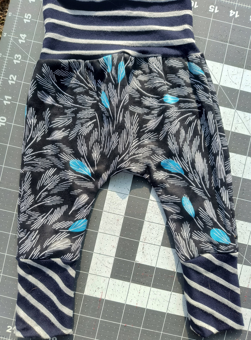 Handmade, Upcycled Harem style Baby Pants, 3-12 months