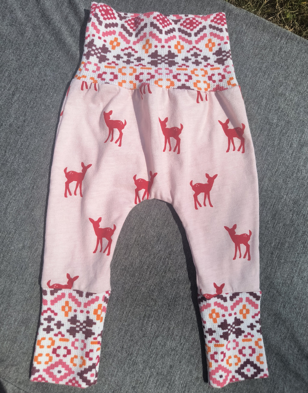 Handmade, Upcycled Harem style Baby Pants, 3-12 months (Copy)