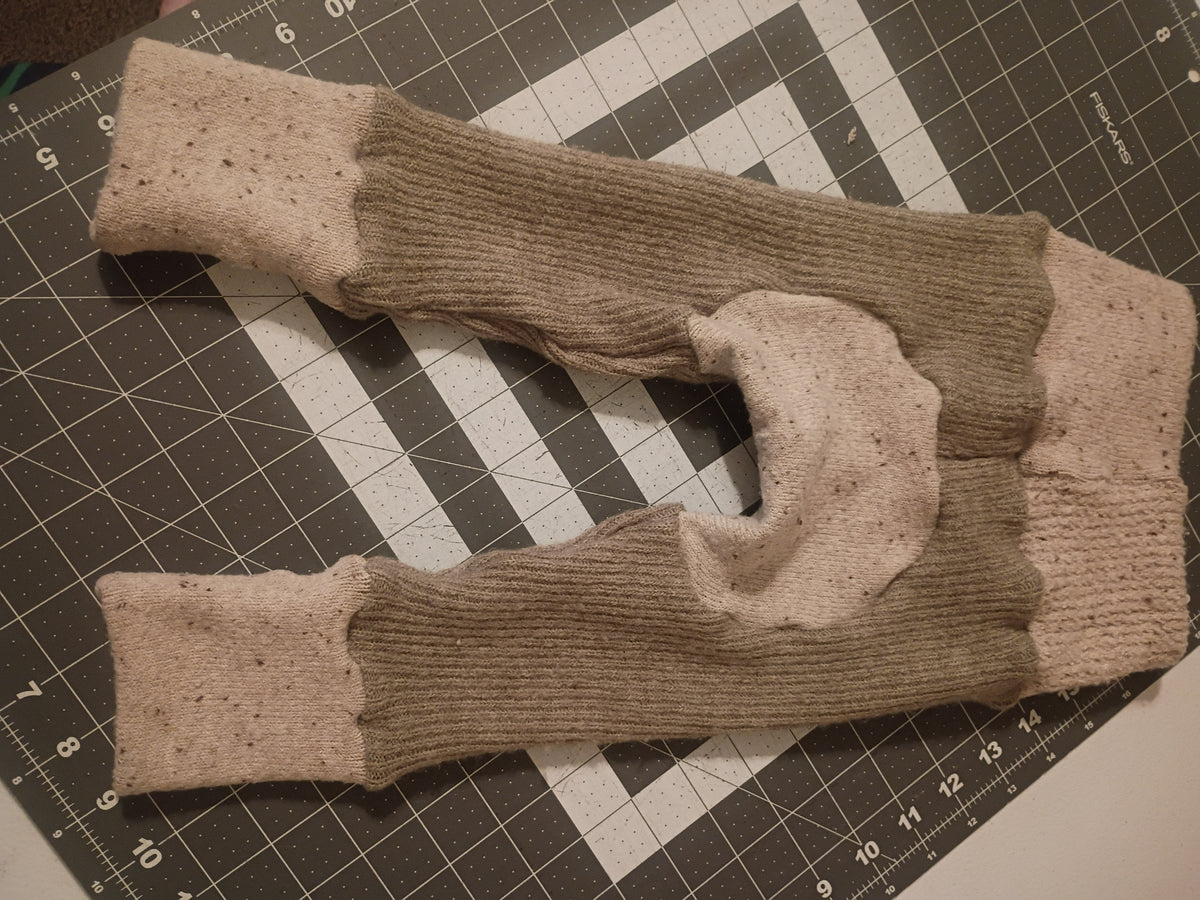 Sage Green with Beige Bands, Sweater Monster Bunz