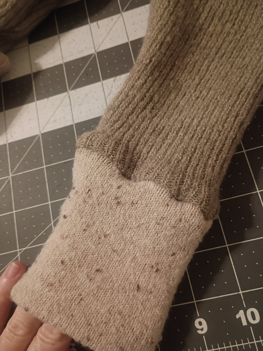 Sage Green with Beige Bands, Sweater Monster Bunz