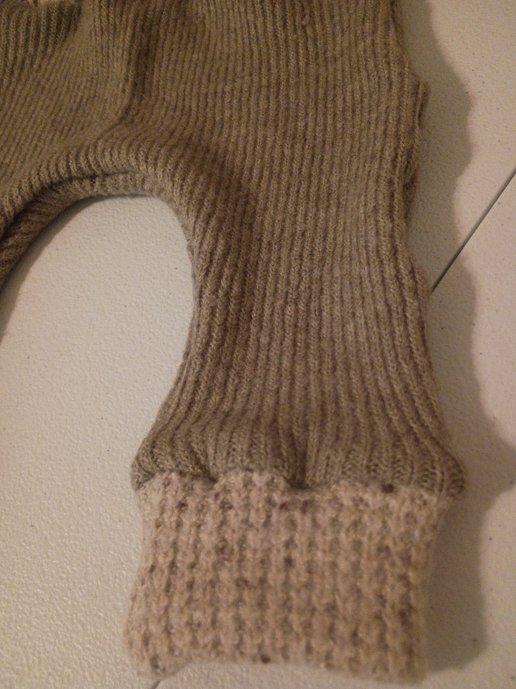 Sage Green with Beige Bands, Growing Babies Sweater Buns