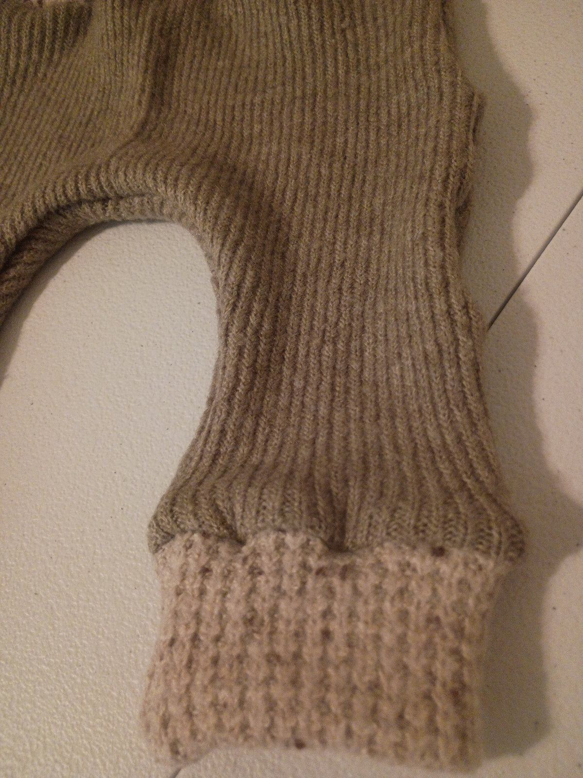 Sage Green with Beige Bands, Growing Babies Sweater Buns