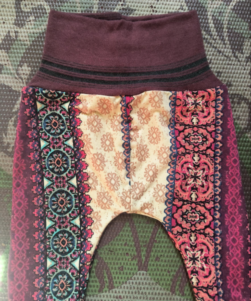 Handmade, Upcycled Harem style Baby Pants, 3-12 months