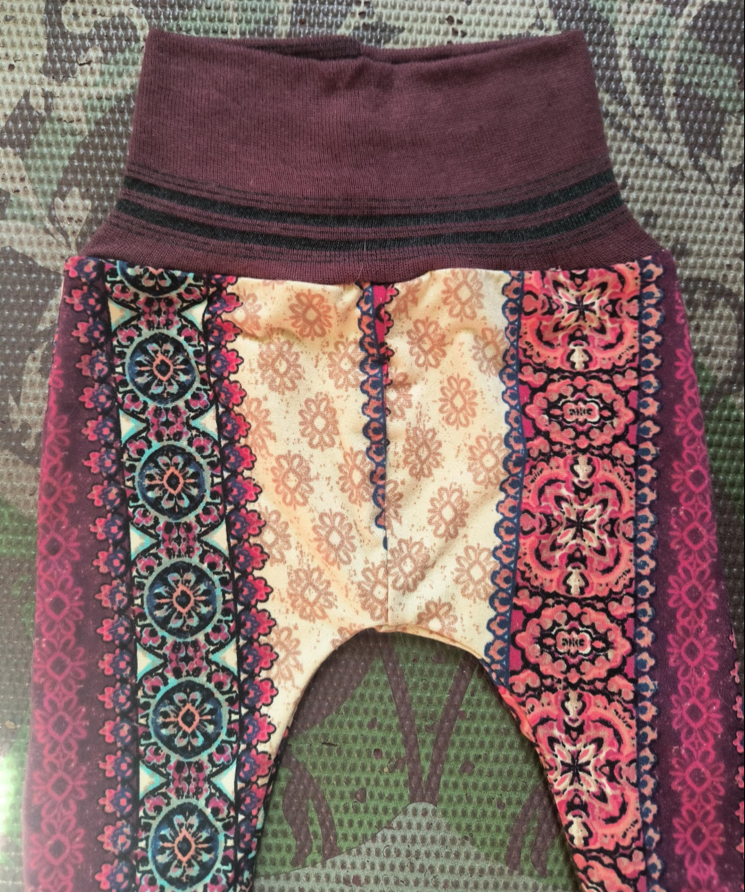 Handmade, Upcycled Harem style Baby Pants, 3-12 months