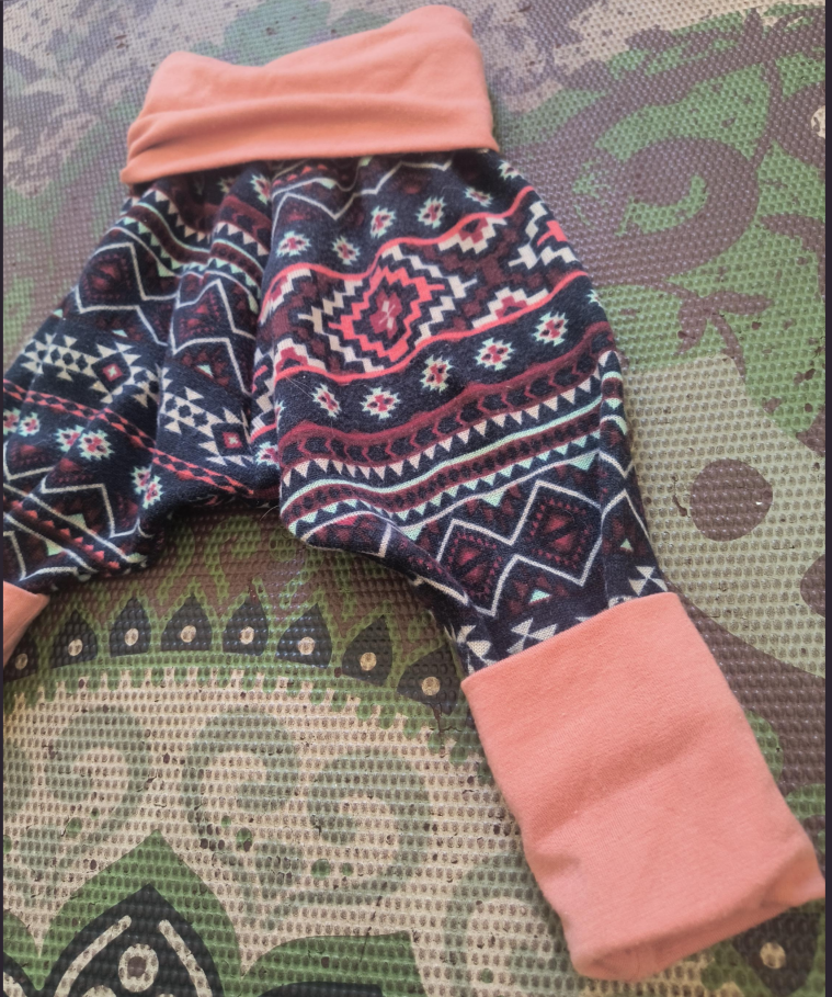 Handmade, Upcycled Harem style toddler pants, 12m-4t