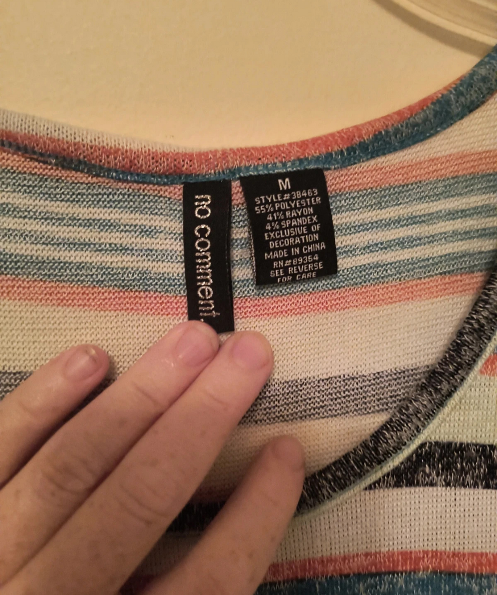 No Comment Striped Tank