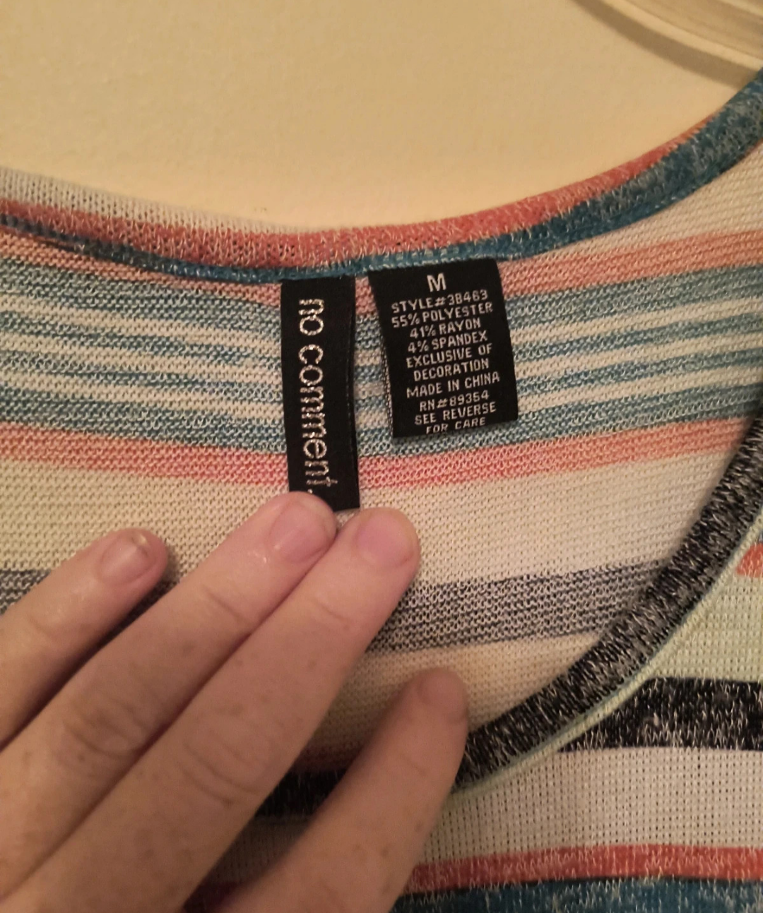 No Comment Striped Tank